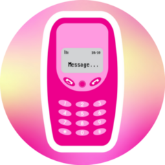 Old Mobile Phone Gradient 90s Sticker 