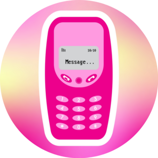 Old Mobile Phone Gradient 90s Sticker 