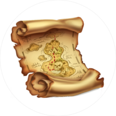 Old Pirate Treasure Map Sticker