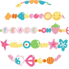 Old School 2000s Style Friendship Bracelets Sticker