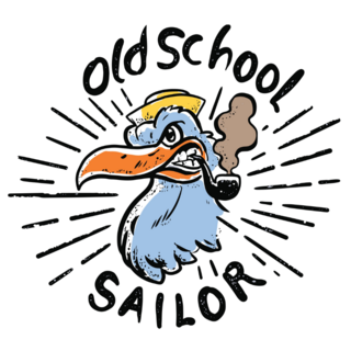 Old School Seagull Sticker