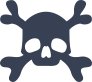 Old Skull And Cross Bones Sticker