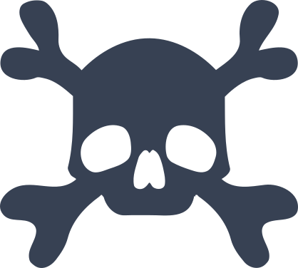 Old Skull And Cross Bones Sticker