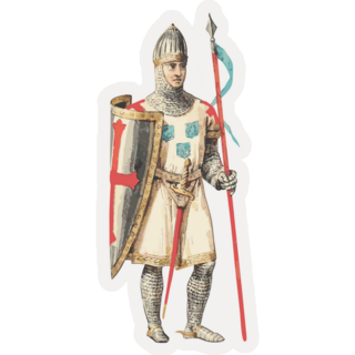 Old Time Knight Sticker