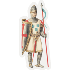 Old Time Knight Sticker