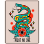 Old Traditional Trust No One Snake Tattoo Sticker