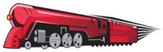 Old Train In Red Sticker