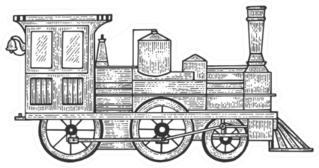 Old Train Sketch Sticker