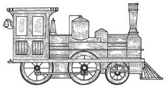 Old Train Sketch Sticker