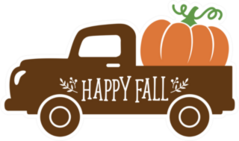 Old Vintage Truck With Harvest Pumpkin Fall Sticker