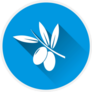 Olive Branch Blue Icon Sticker