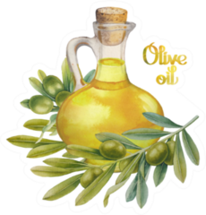 Olive Oil In Bottle Sticker