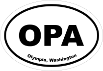 Olympia, Washington Oval Stickers