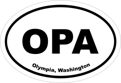 Olympia, Washington Oval Stickers