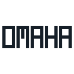 Omaha City Lettering Nebraska Sticker