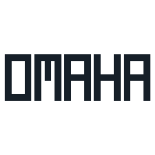 Omaha City Lettering Nebraska Sticker