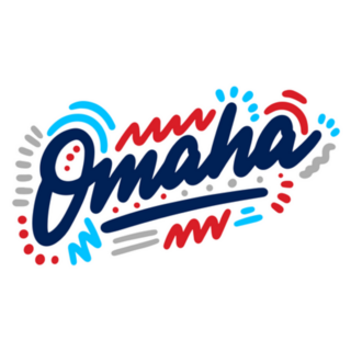 Omaha Handwritten Nebraska City Name Sticker