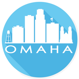 Omaha Nebraska Blue Skyline Sticker