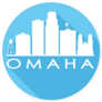 Omaha Nebraska Blue Skyline Sticker