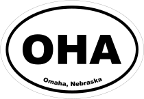 Omaha, Nebraska Oval Stickers
