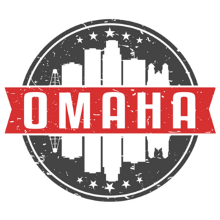 Omaha Nebraska Round Travel Stamp Sticker