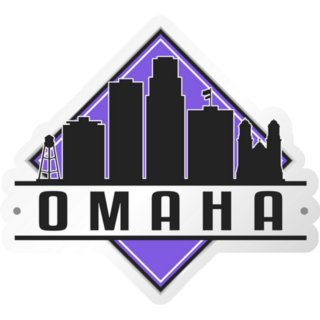 Omaha, Nebraska, Usa Skyline Logo Sticker