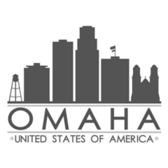 Omaha Nebraska Usa Skyline Sticker