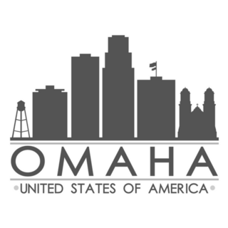 Omaha Nebraska Usa Skyline Sticker