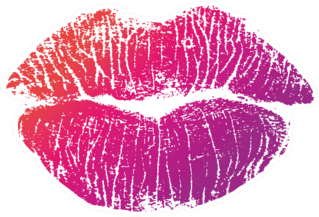 Ombré Lipstick Kiss Sticker