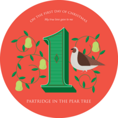 On The First Day Of Christmas Partridge Sticker