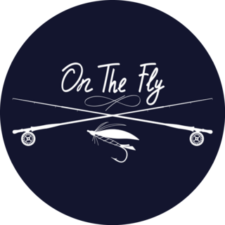On The Fly Fly Fishing Illustration Sticker