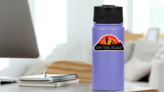 On The Road Cactus Sticker on a Water Bottle (New) example