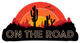 On The Road Cactus Sticker