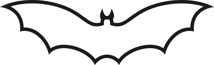 One Color Bat Outline Sticker