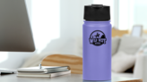 One Color Wild West Cowboy Sticker on a Water Bottle (New) example
