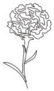 One Continuous Line Drawing Beauty Carnation Sticker