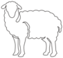 One Continuous Line Drawing Of Cute Sheep Sticker