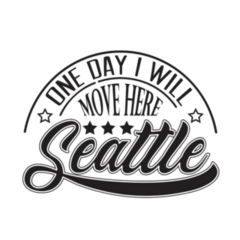 One Day I Will Move Here Seattle Washington Lettering Sticker