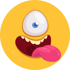 One Eyed Alien Face Sticker