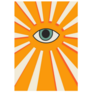 One Eyed Sun Retro Style Sticker