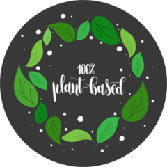 One Hundred Percent Plant Based With Leaves Sticker