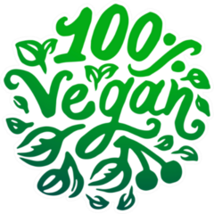 One Hundred Percent Vegan Green Leaves Sticker