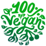 One Hundred Percent Vegan Green Leaves Sticker