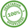 One Hundred Percent Vegetarian Label Sticker