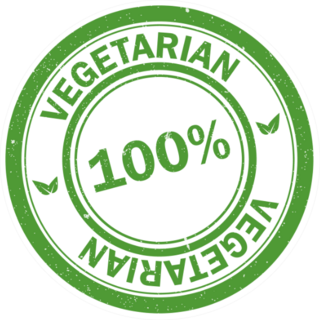 One Hundred Percent Vegetarian Label Sticker