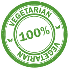 One Hundred Percent Vegetarian Label Sticker