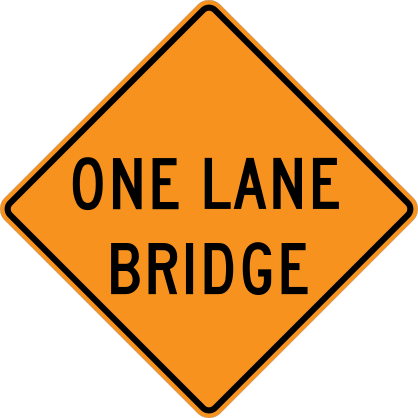 One Lane Bridge Sticker