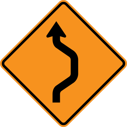 One Lane Moving Around Construction Sticker