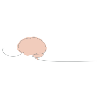 One Line Brain Minimalism Sticker