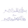 One Line  Cairo Egypt Skyline Sticker